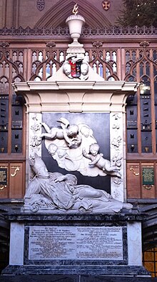 Memorial dating from 1688 to Archbishop John Dolben in York Minster by Grinling Gibbons Memorial to Archbishop John Dolben in York Minster.jpg