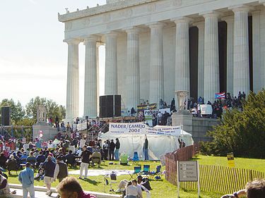 The Million Worker March on the steps of the Lincoln Memorial. Million worker march.jpg