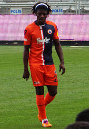 Bangura playing in the Turkish League, March 2014. Mohamed Bangura.JPG