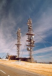 Antennes de télécommunication sur le mont Aigoual.