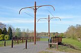 Bennebroek, opgeknapte trambrug uit 1932.