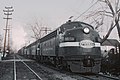 NYC 1696 (F7A) the old Peoria and Eastern Railway, Bloomington, IL in April 1965 (21879890083).jpg