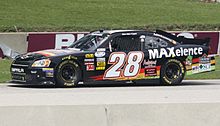 Cope racing his 2011 Nationwide car Nationwide 28 Derrike Cope 2011 Road America Bucyrus 200.jpg