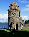 At Newark Castle, a corner tower of the outer defensive wall was converted to a doocot in 1597 when the wall was demolished.