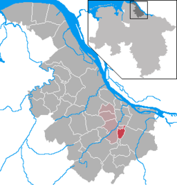 Läget för kommunen Nottensdorf i Landkreis Stade