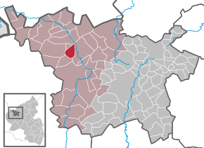 Poziția Oberbettingen pe harta districtului Vulkaneifel