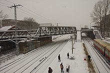 Brücken der alten Südringkurve vor dem Abriss, 2005