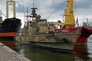 HMS Hugin som museifartyg i Göteborg, i september 2010.