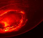 Infrared view of the southern aurora of Jupiter (27 August 2016)