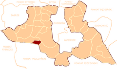 Położenie na mapie powiatu