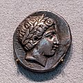Paionia - king Patraos - 335-315 BC - silver tetradrachm - head of Apollon - fight - Berlin MK AM