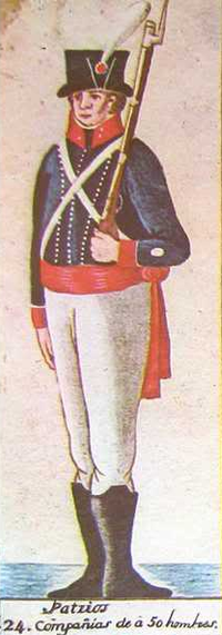 Soldado de Patricios (1807).