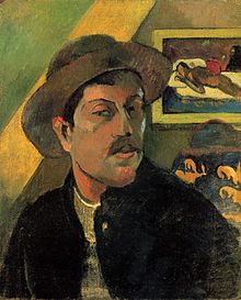 Paul Gauguin, Self-portrait, 1893. Gauguin's self-portrait of 1893, with Spirit of the Dead Watching in the background.