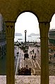 The Piazzetta and the column with the Winged Lion of St. Mark, symbol of Venice