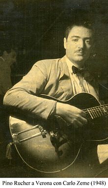 Pino Rucher at the guitar