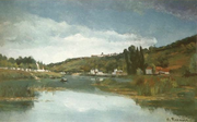 Maleri av Pissarro i Chenevières.