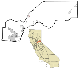 Placer County California Incorporated and Unincorporated areas Colfax Highlighted.svg