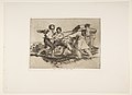 El Desastre de la Guerra No. 2: Con razon ó sin ella (With reason or without her, 1810, published 1863) by Francisco de Goya.  Etching, lavis, drypoint, burin, and burnisher.  Metropolitan Museum of Art, New York.