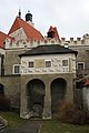 Čeština: Pohled na historickou část Prachatic z parku Parkán. jižní Čechy. English: View of the historical part of Prachatice from Parkán Park. South Bohemian Region, Czechia.