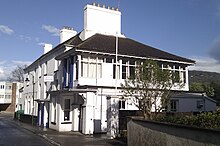 Priory House view from the road Priory House is a Grade II Listed building in Monmouth, Wales. 1.jpg