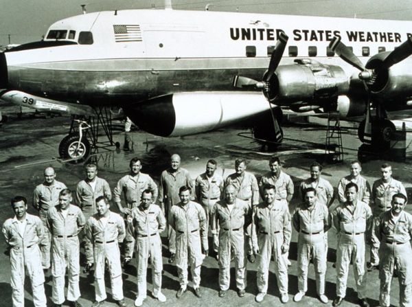 1966 photo of the crew and personnel of Project Stormfury.