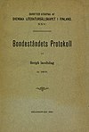 Protocoller hållna hos det hedervärda bonde ståndet vid landtdagen i Borgå år 1809 SLS 1893 book cover fd2019-00022323.jpg