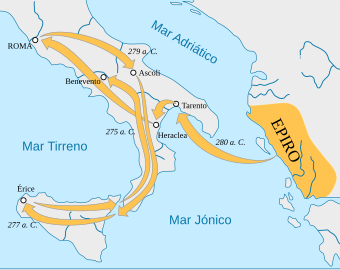 Pyrrhus' Marsch durch Italien und der Ort der Schlacht bei Asculum