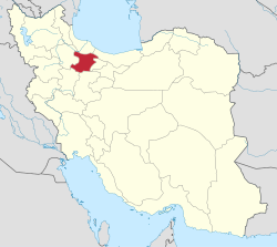 Localizarea provinciei Qazvin în Iran