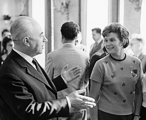 English: The USSR pilot-cosmonaut Valentina Tereshkova Русский: Летчик-космонавт СССР Валентина Владимировна Терешкова