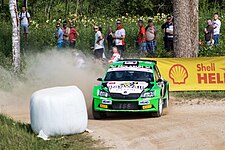 Pietarinen vodí Škoda Fabii R5 na Estonbské rallye (2018)