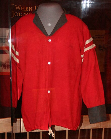 "Red Shirt" uniform displayed, at the North Carolina Museum of History, circa 1898-1900.