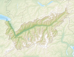 グリムゼル峠の位置（ヴァレー州内）