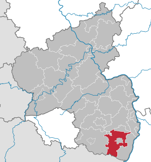 Li position de Subdistrict Südliche Weinstraße in Rheinland-Palatinia