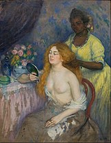 Posible influencia de Renoir, como en La Toilette de 1903.