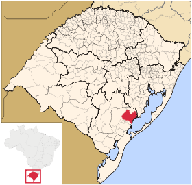 Localização de São Lourenço do Sul