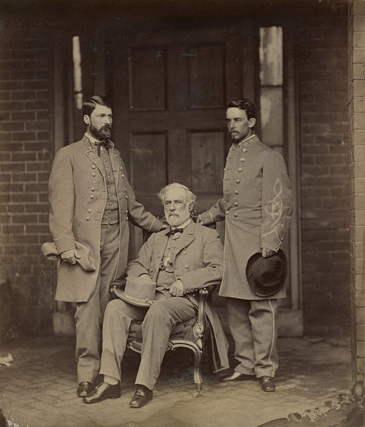 File:Robt E Lee & Staff by Brady, 1865.jpg