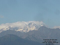 Il massiccio del Monte Rosa visto dal Monte Fenera.