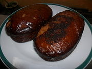 Roti Balok ("stone bread"), traditional bread of Kutai