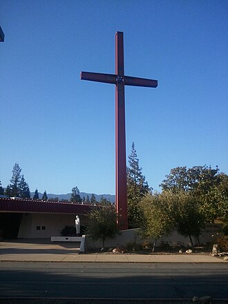 Cross at Sacred Heart Church, Saratoga, CA Sacred Heart Church Saratoga CA.jpg