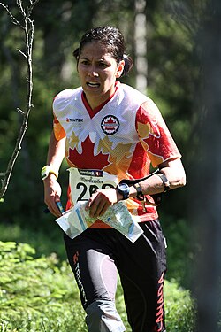 Сэнди Хотт, квалификация на средние дистанции на WOC2010.jpg