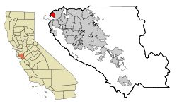 Lokasi di Santa Clara County dan negara bagian California
