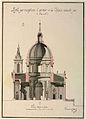 Section drawing of the Church of San Fernando de Torrero in Zaragoza, Spain