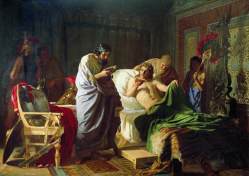 Siemiradzki Alexander the Great's trust in doctor Philip 1870 nhmrb