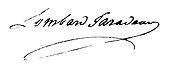 signature de Jacques de Lombard-Taradeau