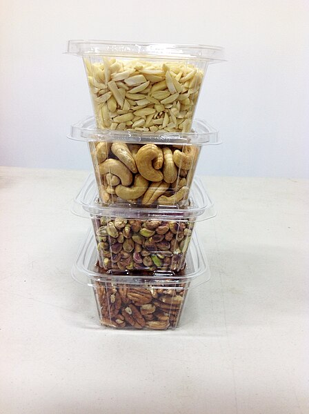 File:Slivered Almond, Jumbo Cashew, Kernel Pistachio and Pecan.JPG