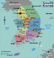 South Korea Region Map File:south Korea Regions Map.svg - Wikimedia Commons