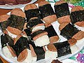 Spam musubi, Hawaiian delicacy.‎