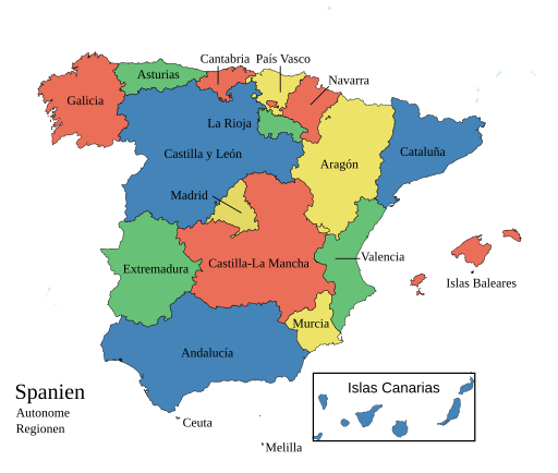 Spanien-Autonome Regionen