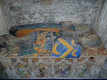 Tomb of Sir Roger Berkerolles (d. 1351) and his wife Katherine Turberville de Coity St. Athan, Sain Tathan The Vale of Glamorgan CF62 4 0845 722 3344 Church knights - panoramio.jpg