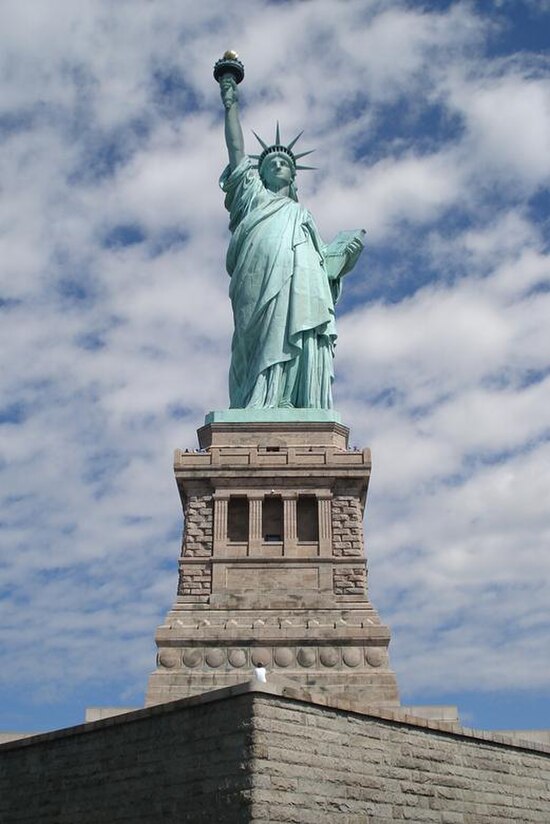 Liberty Enlightening the World (the Statue of Liberty) in New York Harbor was the first view of the United States for many immigrants during the mid-1